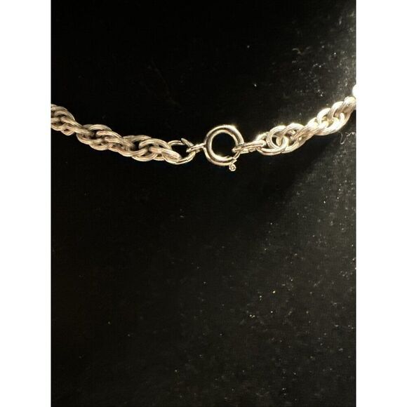 NAPIER VINTAGE BAMBOO Necklace Rare Silvertone Runway Piece - Picture 5 of 5